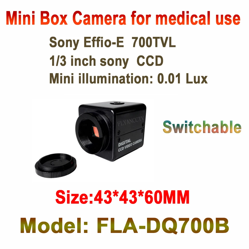 

best cctv brand mini box camera 700TVL video surveil system Sony CCD EFFIO Small Industrial Camera for medical furnace monitor