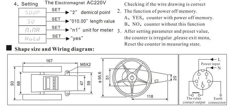 wheel counter meter