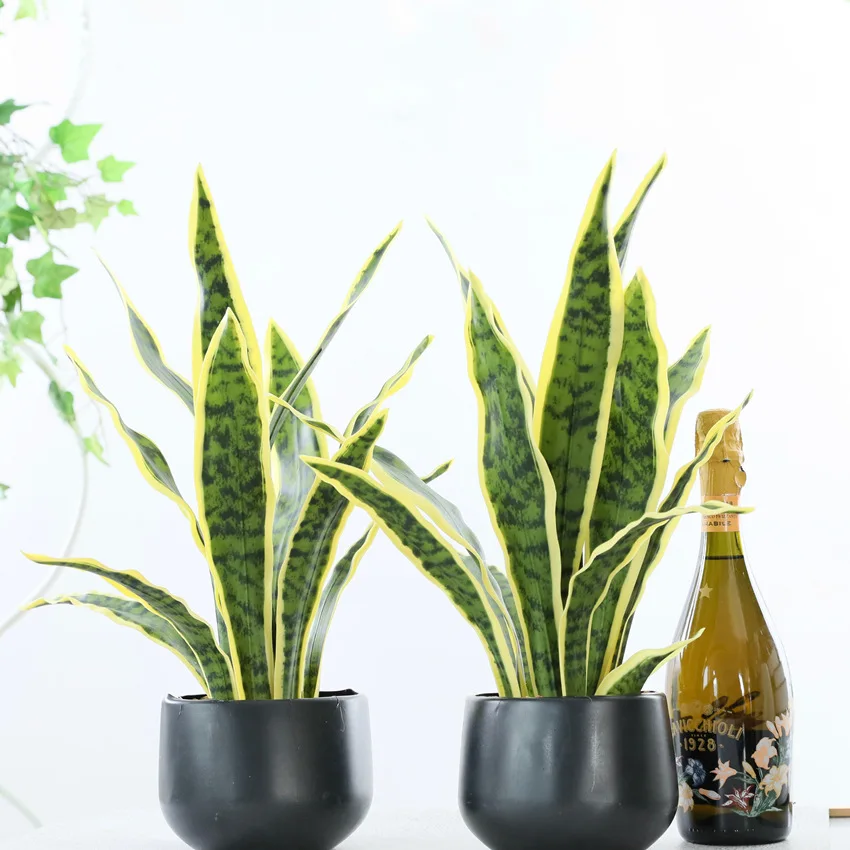 Artificial Green Plant Tiger Skin Orchid Garden Home Decorative