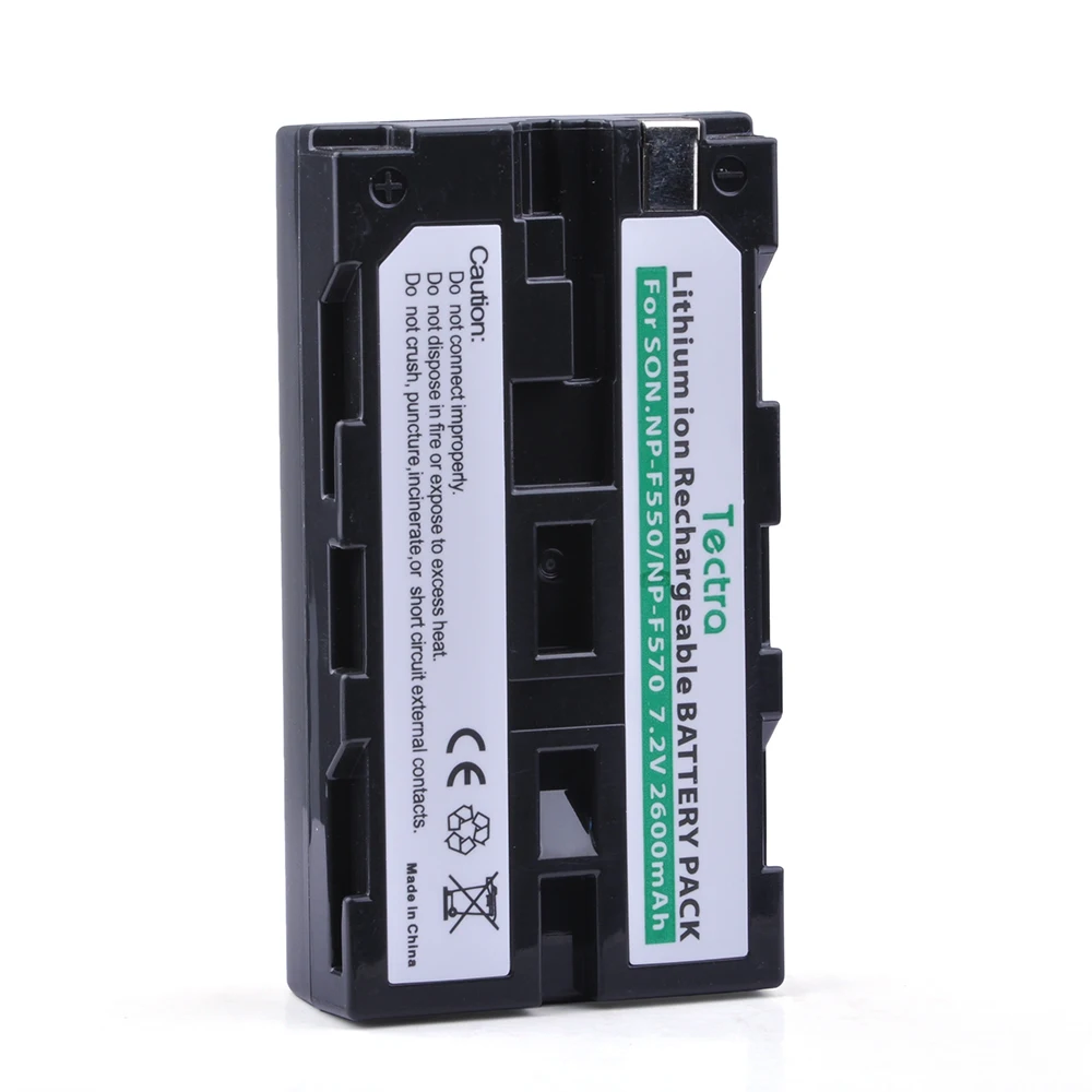 Аккумулятор Tectra 2600 мач батарея NP F550 NPF550 NPF570 для Sony |camera battery|np-f960 np-f970battery for camera |