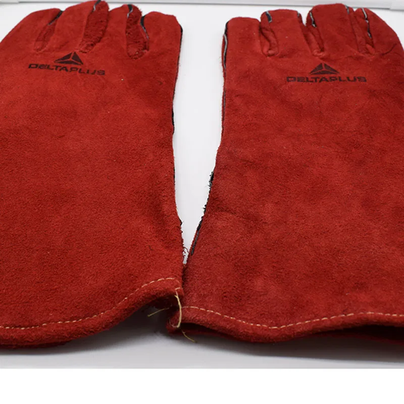 Deltaplus сварочные перчатки сварщика воловья кожа высокая термостойкость износостойкие длинные дизайнерские износостойкие рабочие перчатки