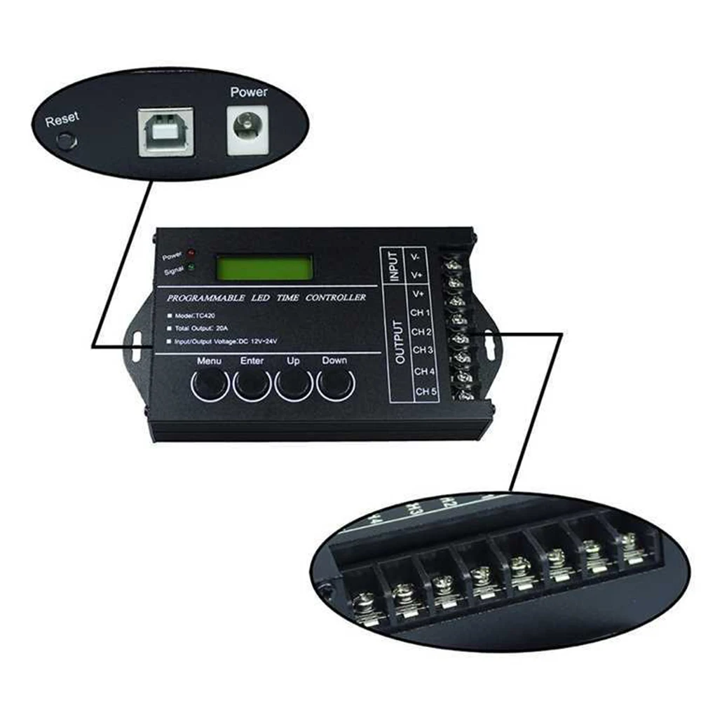 BSOD светодиодный контроллер TC420 TC421 wifi светодиодный программируемый ПК светодиодный контроллер RGB ПК диммер 5 каналов DC12V24V для светодиодной ленты