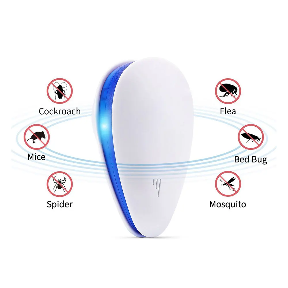 

Multifunctional Water Droplet Type Ultrasonic Electronic Repeller Repels Mice Bed Bugs Mosquitoes Spiders Insect Repellent