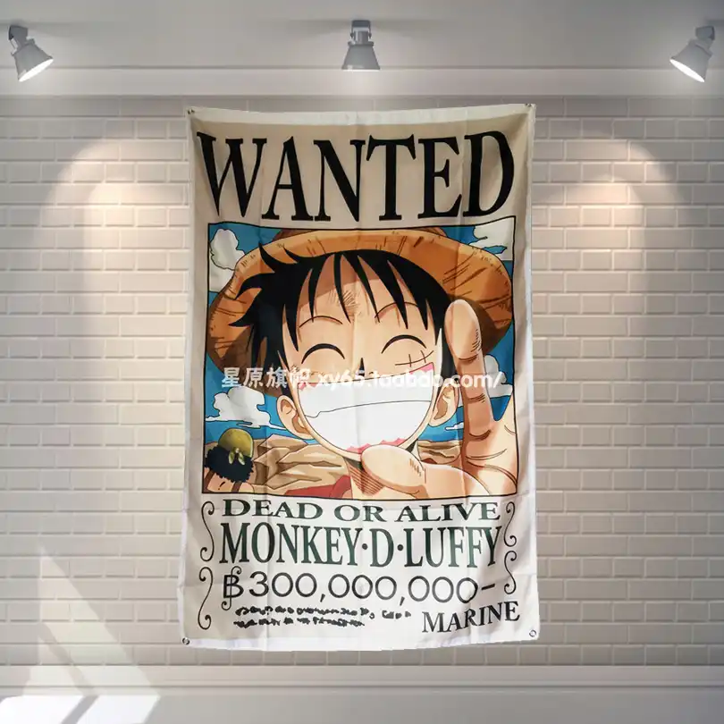 One Piece Wanted Cartoon Movie Poster Banners Children S Room