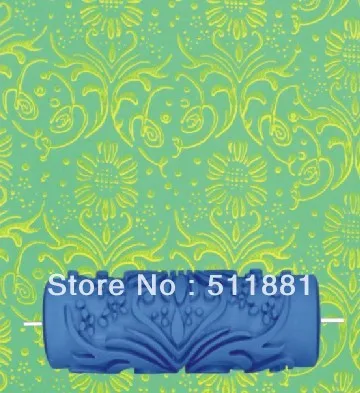 

5'' liquid wallpaper flower mould liquid wallpaper cylinder flower 125mm wall paint print roller drum FREE shipping
