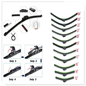 

Car U-type Frameless Bracketless refill Rubber Wiper Blade for BMW E34 F10 F20 E92 E38 E91 E53 E70 X5 M M3 E46 E39 E38 E90