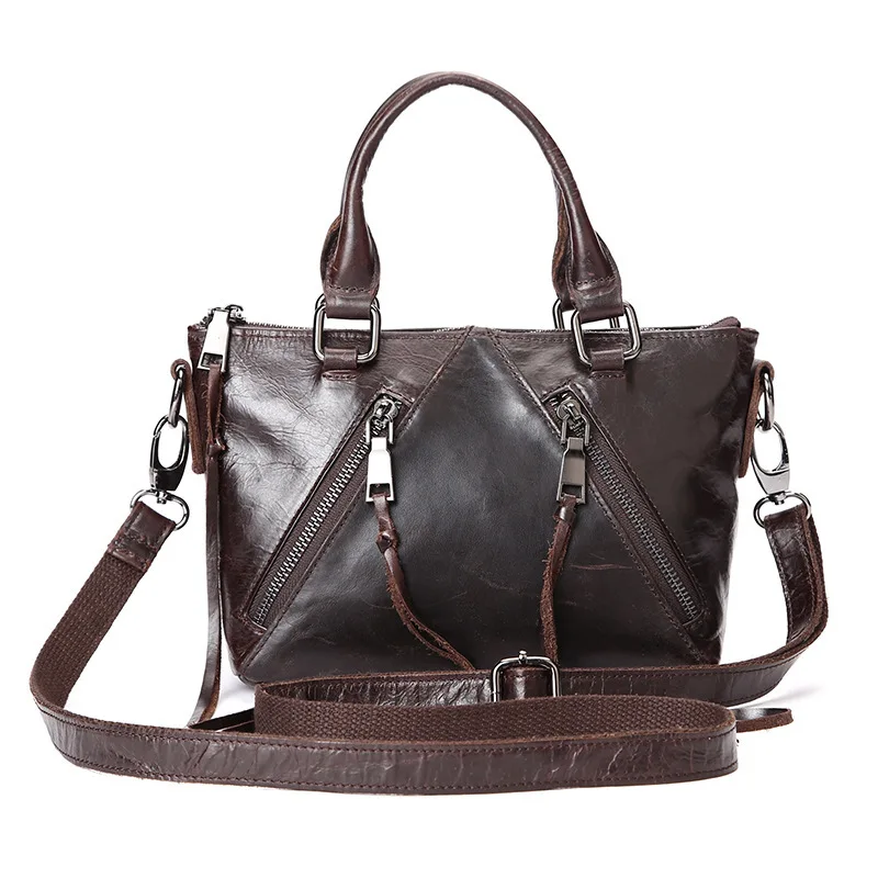 

Women's Genuine Leather Handbag Small Totes Vintage Shoulder Messenger Bag