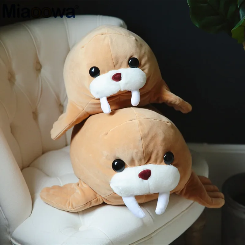 1pc 45/55cm Kawaii Walrus Plush Toy Fabric Is Soft And Comfortable As A Pillow For Children As A Birthday Present