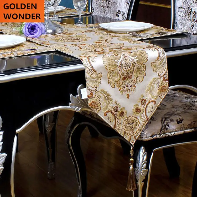 

European Luxury Minimalist Modern High grade Embroidered Table Runners Table Runner Embroidered Runner Table Cloth Bed Mat