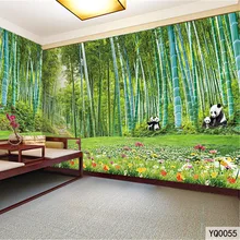 QINGCHUN пользовательские 3D ткань и текстильные обои для стен тканевые фотообои матовый шелк для гостиной постельные принадлежности банбум лес цветок