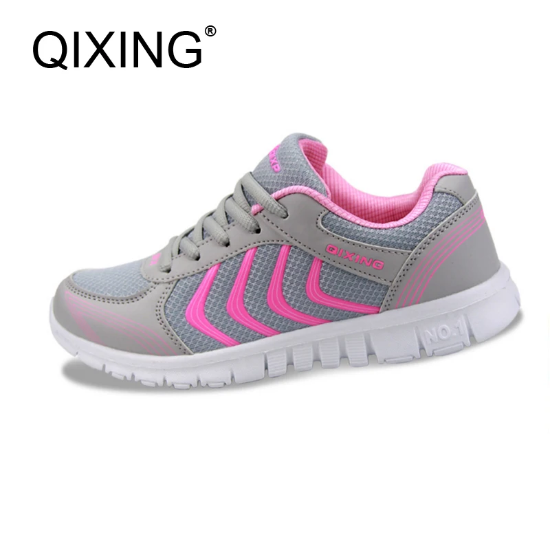 Image QIXING Women Running Shoes Light Sport Jogging sneakers for women Sneakers breathable Quality Brand cheap sport trainer 912