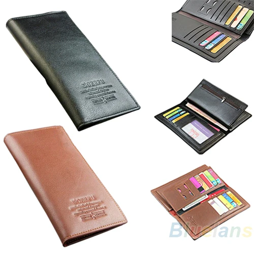 

Men's Wallets Genuine Leather Long Wallet Casual Fashion Clutch Card Holder Suit Purses Bag  BVB4