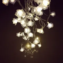 220В, 3м, 20LED, розы, цветы, сказочные гирлянды для рождества, Pario, домашний декор, свадебные, вечерние, гирлянды, украшение на стену