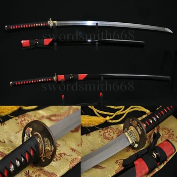 

41"FULL TANG CLAY TEMPERED DAMASCUS 8192 Layers FOLDED STEEL JAPANESE SAMURAI SWORD KATANA SHARP GENUINE RAYSKIN WRAPPED SAYA