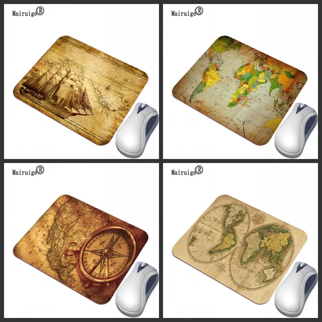 Best Price Mairuige ancient yellow game map print 220X180/290X250MM custom mouse pad computer peripherals non-slip rubber bottom mat gifts