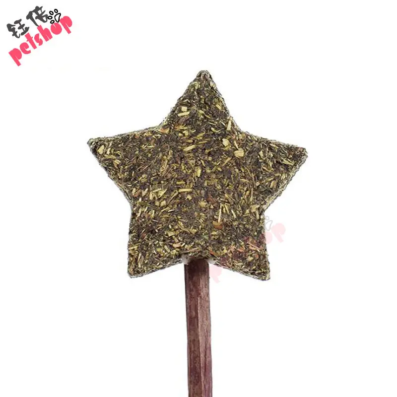 

Natural Cat Toy Catnip Star Lollipop Toys Pet Products Supplies for kittens Catnip Menthol Flavor Cats Edible Treating Cat Mint