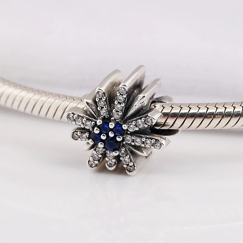 

Fits Bracelet Charm Jewelry DIY with Women Party Gifts Christmas Set Zircon Snowflake 925 Sterling Silver Jewelry Beads