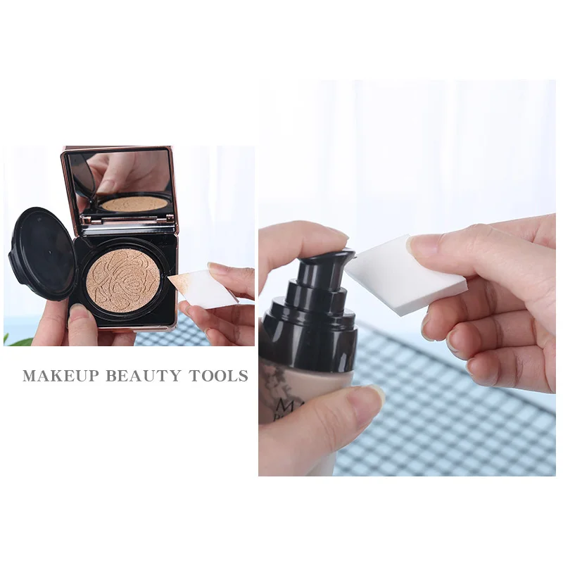 9set Soft Clear Sponge Powder Puff Cosmetic Rhombus Puff Dry and Wet Dual-use Face Blending Foundation Cream Beauty Makeup Tool