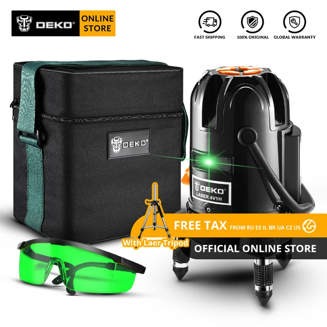 Special Offers Original 2019 New Arrival DEKO DKLL501 Self-leveling 5 Line 6 Points Horizontal&Vertical Green Laser Level 360 Degree Tripod Special Offers Original 2019 New Arrival DEKO DKLL501 Self-leveling 5 Line 6 Points Horizontal&Vertical Green Laser Level 360 Degree Tripod