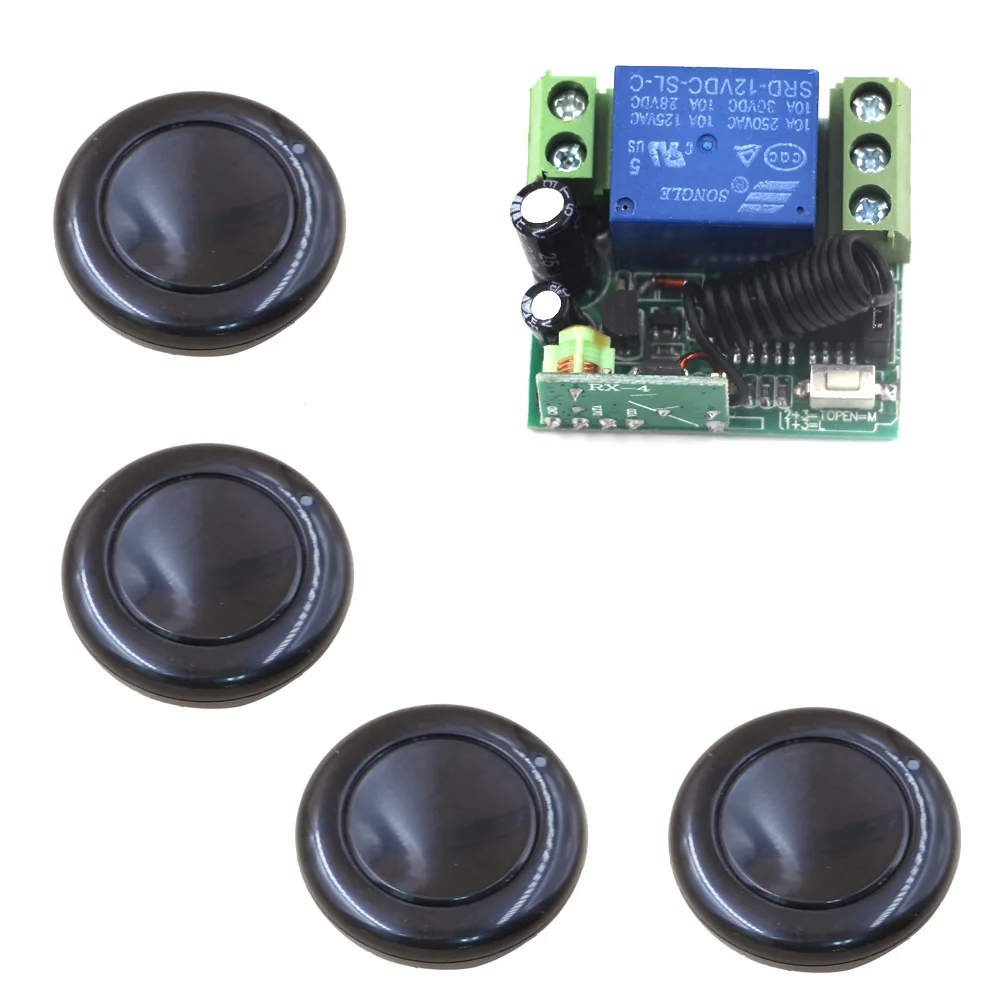 Newest DC 12V 10A Relay 1CH Wireless RF Remote Control Switch Wall