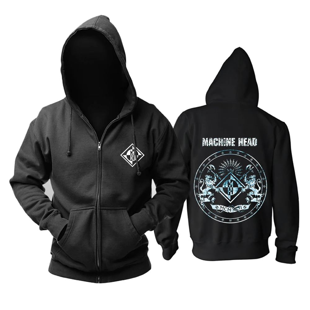 

Bloodhoof Free Shipping NWT MACHINE HEAD Band Hoodies Heavy Metal Man's Fashion Black Short Sleeve Cotton Tops Hoodie Asian Size