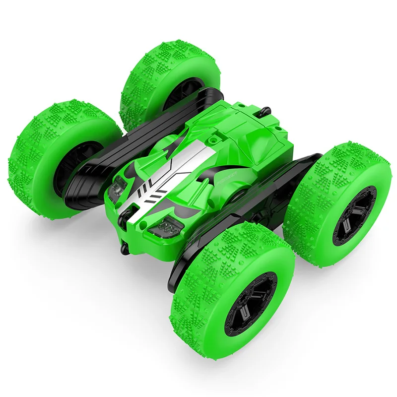 Уникальный дизайн RC автомобиль двухсторонний трюк автомобиль гибкость бесщеточный мотор дистанционного управления игрушечные машинки RC для детей праздничные подарки - Цвет: Green
