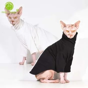 

Cotton Blend Cat Pet Hoodie Coats Leisure Solid Dog Cat High Collar Vest Shirt Clothing Autumn Winter Pet Cat Hoodies 10A
