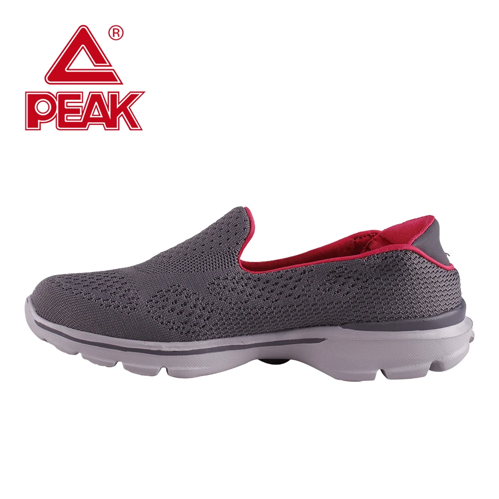 PEAK Women Walking Shoes Textile Ladies Shoes Light Weight Breathable