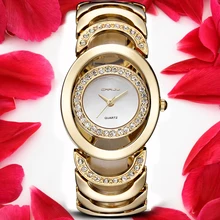 CRRJU Marque Nouveau Dames De Mode De Luxe Or Quartz Montres Femmes Célèbre Marque Strass Montres Relojes Mujer Montre Femme