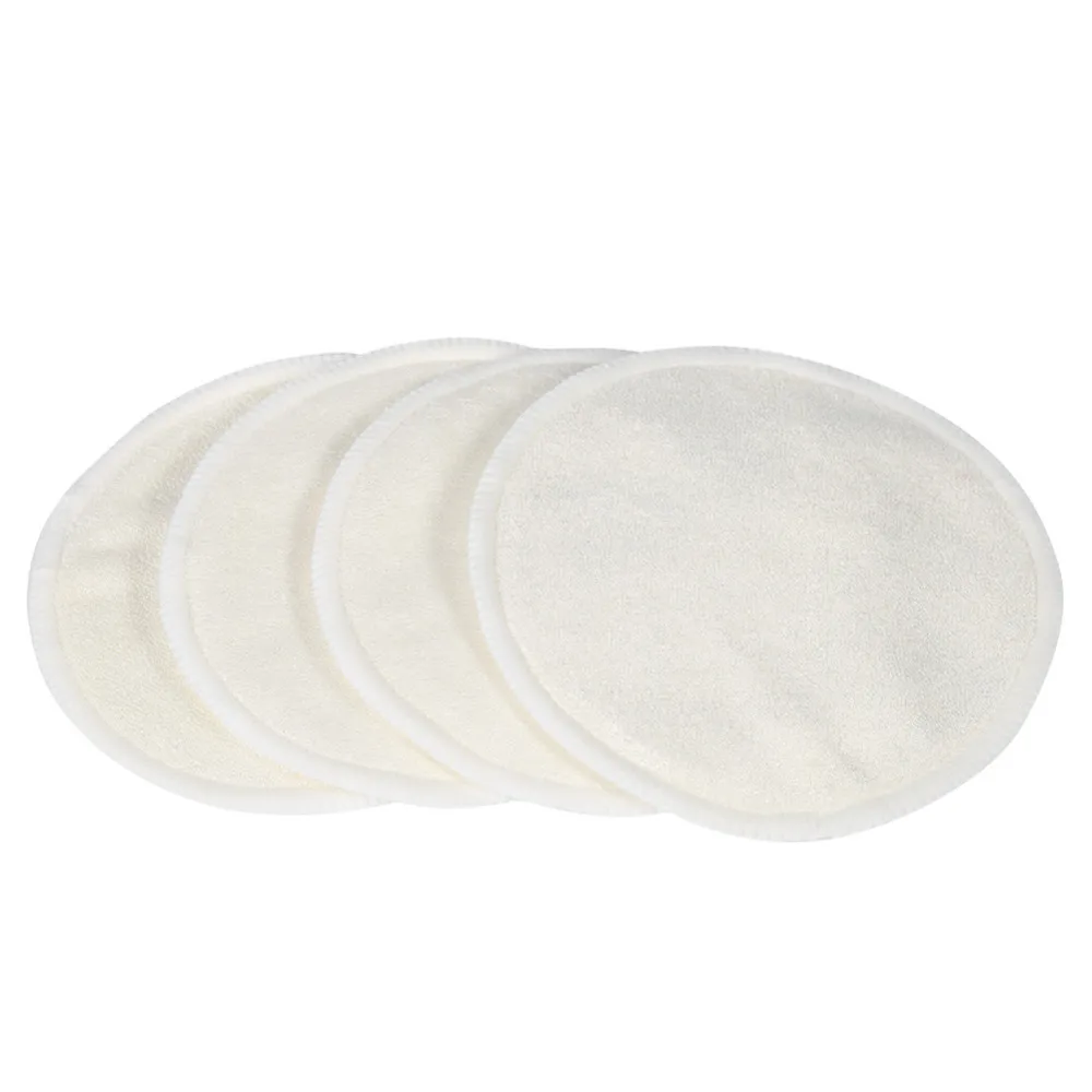 

4Pcs/set Three Layers Bamboo Breast Pads Soft Breathable Washable Anti Overflow Breastfeeding Reusable Nursing Pads For Mom