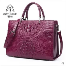 gete 2018 new New imported crocodile leather bag leather handbag lady big bag crocodile leather woman fashion women Bag