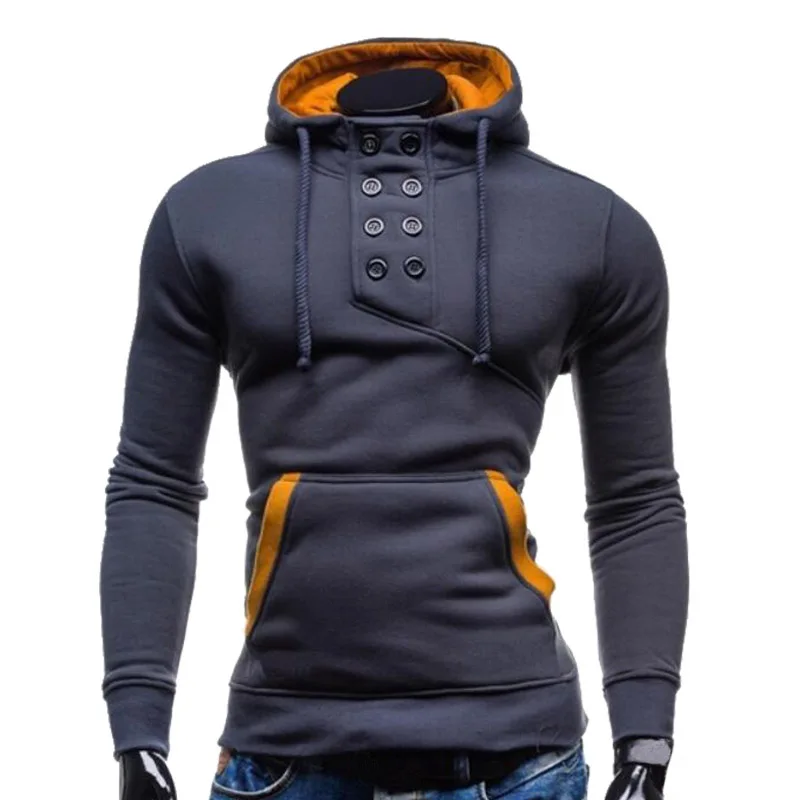 Casual Solid Long Sleeve Hoodie | Liquidation Square