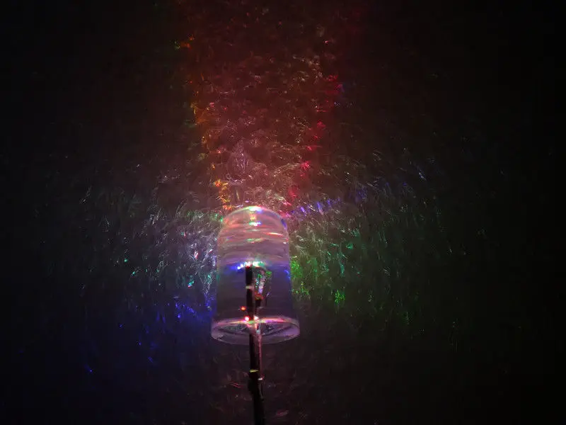 100 шт. 5 мм RGB 2 контактные круглсветодиодный ные лампы медленной вспышки Радуга
