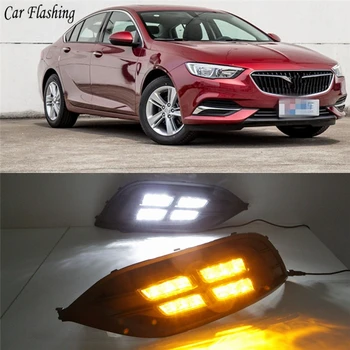 

Car Flashing 1 set For Buick Opel Insignia Grand Sport 2017 2018 LED DRL Daytime Running Lights Daylight With Turn Yellow Signal