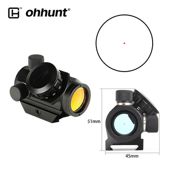 

ohhunt Low Power Tactical Compact 1X21 3 MOA Red Dot Sight Scope Weaver Picatinny Mount Tactical Hunting Riflescopes