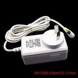 Adaptateur d'alimentation pour diffuseur d'aromathérapie, prise AU 5.5mm * 2.5/2.1mm 24V 0.65A AC DC, humidificateur d'air, chargeur d'alimentation, adaptateur de lampe pour diffuseur d'aromathérapie 