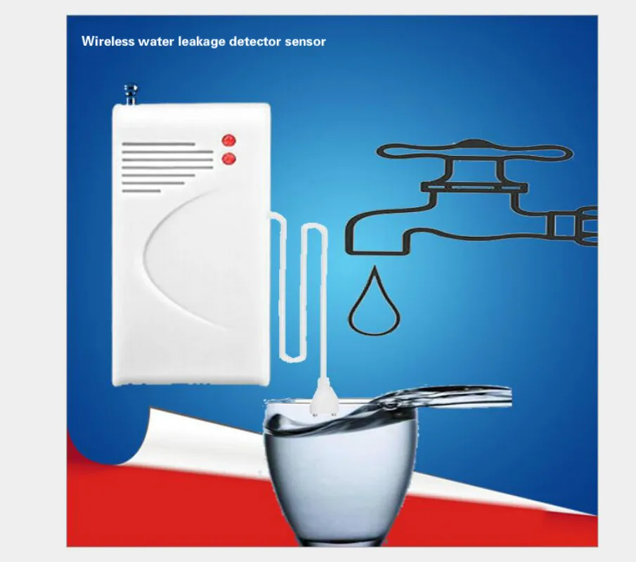 

433mhz wireless water leakage detector sensor home office garage water flood wireless detector water protector alarm sensor