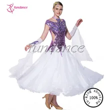 Последние Дизайн блесток платье для танцев новые Стандартный Костюмы для бальных танцев платье для танцев для женщины b-12776