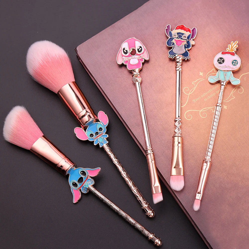 

New Stitch Lilo Makeup Brushes Set For Powder Blush Eyeshadow Eyebrow Concealer Lip Eye Make Up Brush Cosmetics Beauty Tools Kit