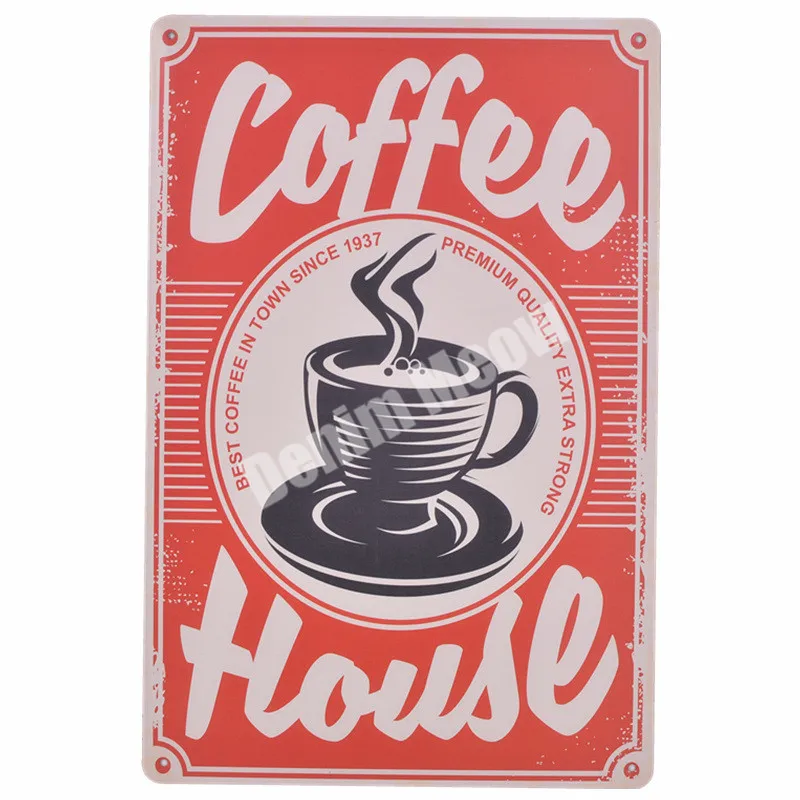 

COFFEE HOUSE Plaque Vintage Metal Tin Signs Home Bar Pub Cafe Decorative Plates Wall Stickers Shop Billboard Iron Painting MN25