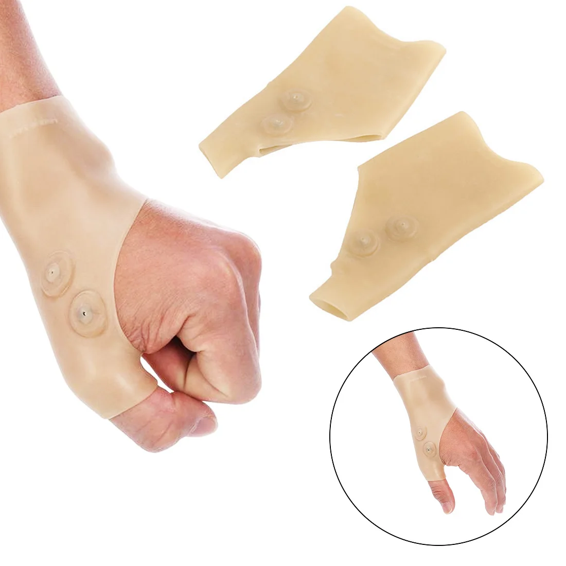 

Bone Care Therapy Wrist Hand Thumb Support Gloves Silicone Gel Arthritis Pressure Corrector Massage Pain Relief Gloves
