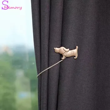 

10PCS metal dog Curtains Tieback Holder Magnet Curtains Buckle Clips Magnetic Shower Curtain Strap Accessories Home Decoration