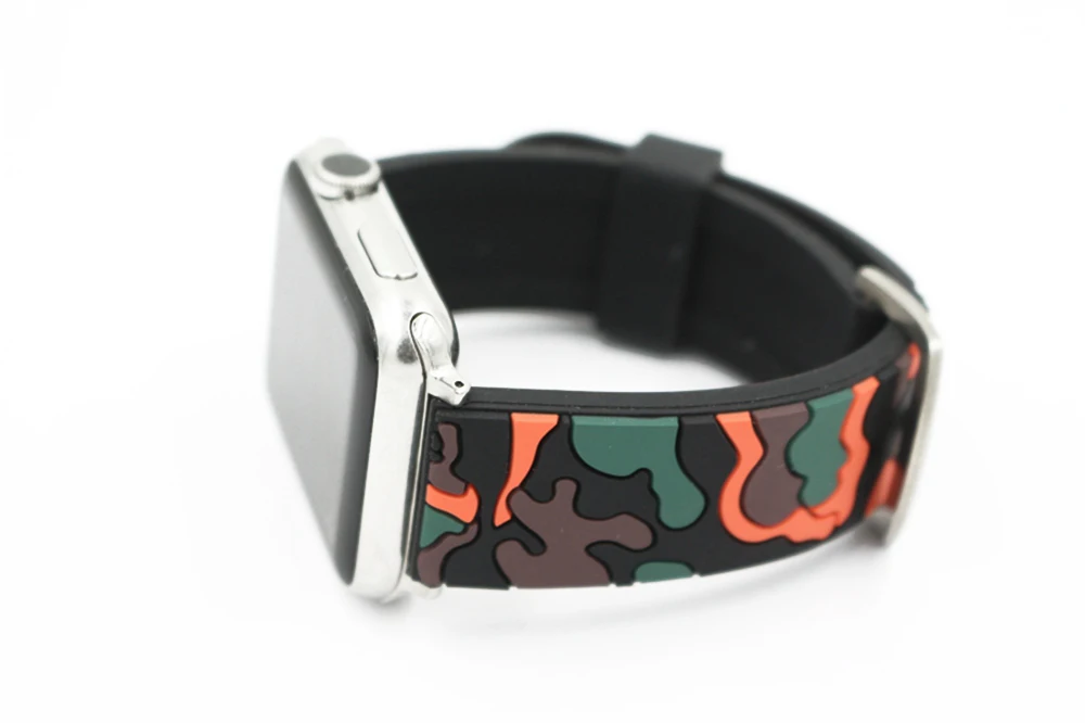 URVOI sport band for apple watch series 1 2 strap for iWatch CAMO colors Soft Silicone Replacement camouflage band with adapters19