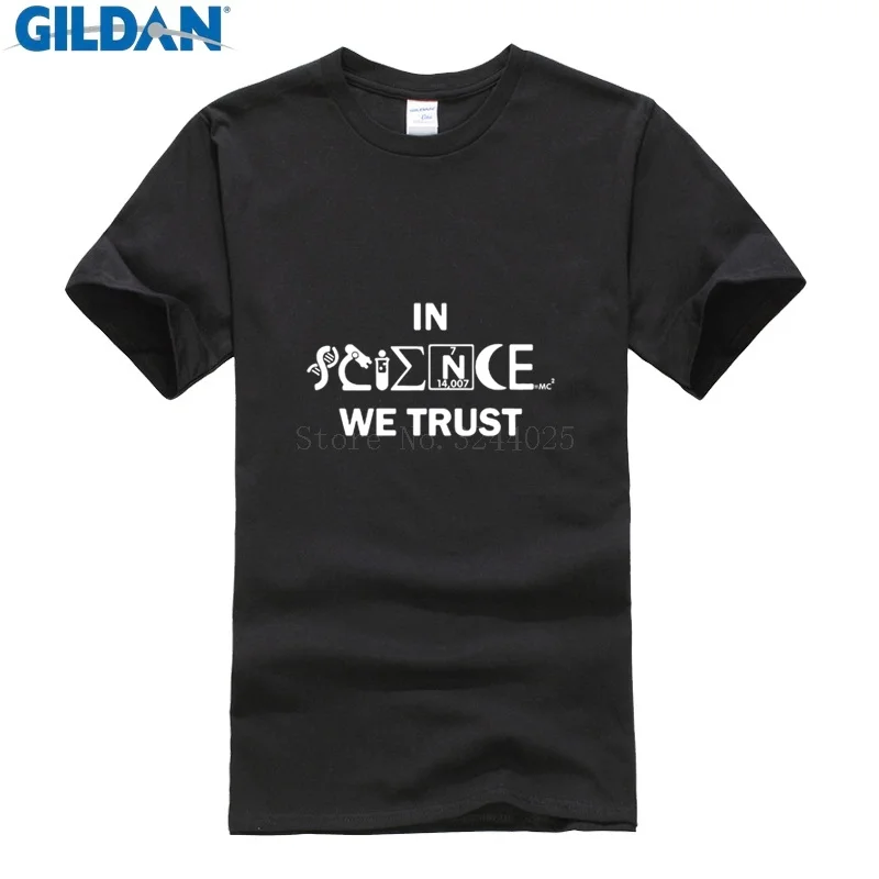 В Science We Trust Футболка мужская летняя хлопчатобумажная Повседневная футболка евро
