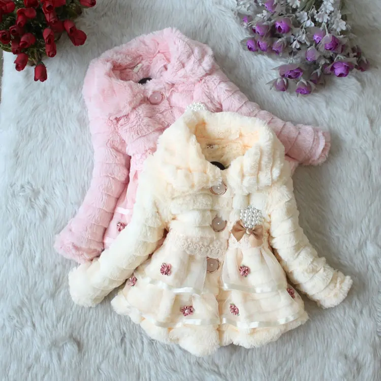 1-4 года Осень Теплый Цветок Куртки для новорожденных для маленьких девочек модная верхняя одежда Пальто для малышей принцессы Одежда для Девочка дети