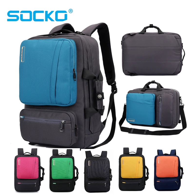 Goede 17 inch Laptop Rugzak 15 15.4 15.6 Multifunctionele tas Aktetas schoudertas handtas schooltas Voor Macbook Pro man vrouwen