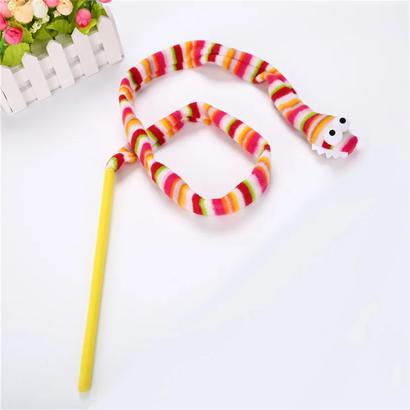 Rainbow Snack Streamer Pet Cat Feather Toys Cat Wand Catcher Teaser Sticks Cat Interactive Training Toys Wholesale #F#40SP4 (6)