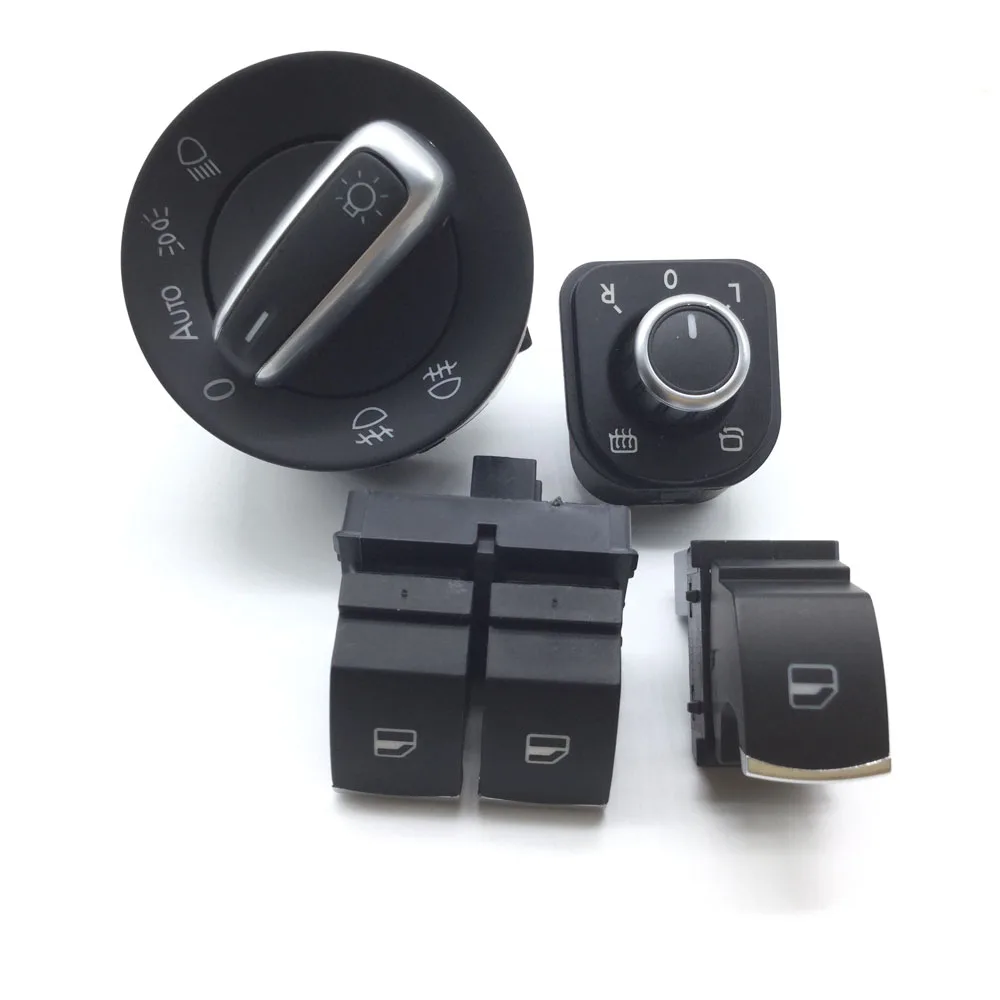 

5K3 959 857,5ND 959 565A,5ND 941 431B,5K0 959 855 Chrome Window Mirror Headlight Switch For VW passat B6 Eos Golf GTI mk5 mk6