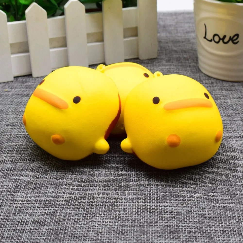 Mskwee Kawaii Желтая утка мягкий медленно поднимающийся мини-мультфильм моделирование животных мягкий крем Ароматические Антистресс игрушка забавный подарок