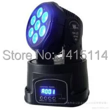 6 шт./лот 5 шт. * 15 Вт в 1 RGBWA led Мини moving head wash light dmx512 dj сценическое освещение для бара